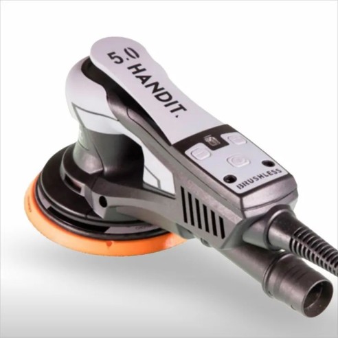 Promoción Lijadora HANDIT Brushless 350W 150mm y Dos Cajas de Discos.