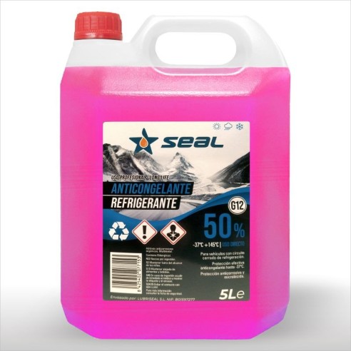 Anticongelante SEAL 50% 5L Rosa Refrigerante de Uso Profesional