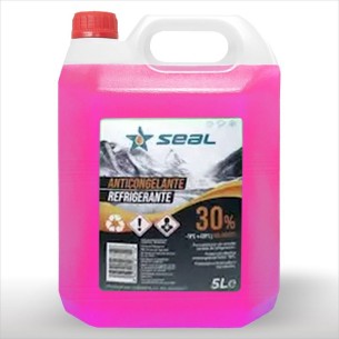Anticongelante SEAL 30% 5L Rosa Refrigerante de Uso Profesional (4 unidades)