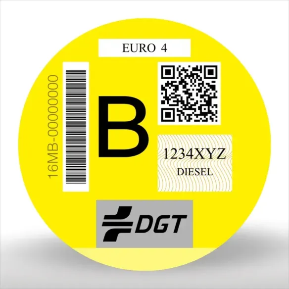 Etiqueta Oficial Distintivo Ambiental DGT (Cero Emisiones, ECO, Tipo C, Tipo B)