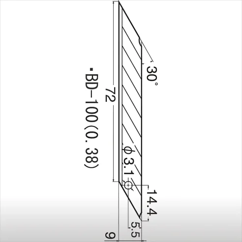 Cuchillas Biseladas para Cúter 9mm (5 unidades) BD-100