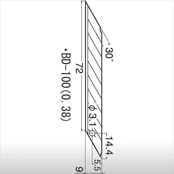 Cuchillas Biseladas para Cúter 9mm (5 unidades) BD-100