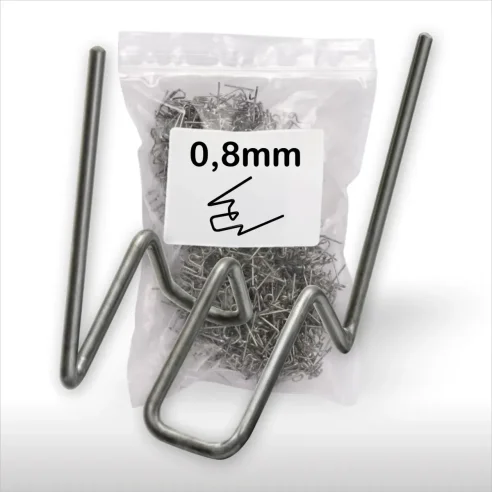 Grapa Nº9 "MM" 0,8mm RS248 para Soldar Plásticos Reparar Parachoques (100 unidades)