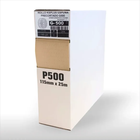 Rollo de Lija Precortada Abrastar KS-Plus P-500 115mm x 25m