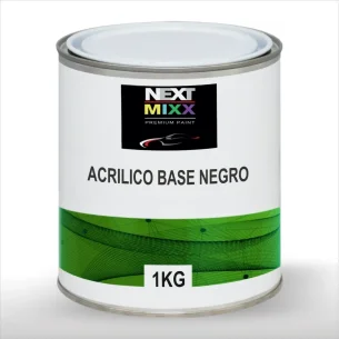 Pintura Negro Acrílico Monocapa Brillo Directo 1Kg