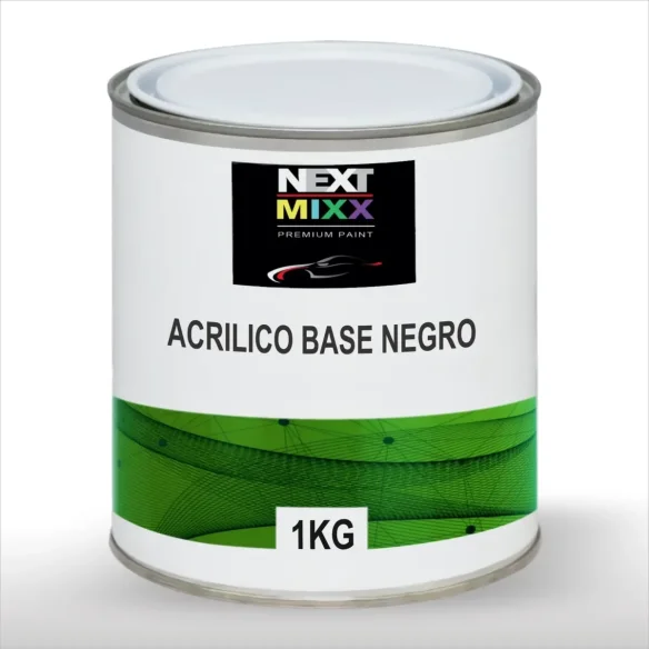 Pintura Negro Acrílico Monocapa Brillo Directo 1Kg
