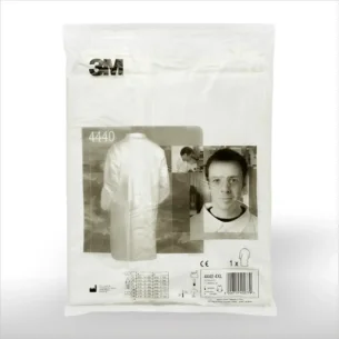 Bata de Laboratorio Desechable 3M 4440 Blanca Talla XXL 2
