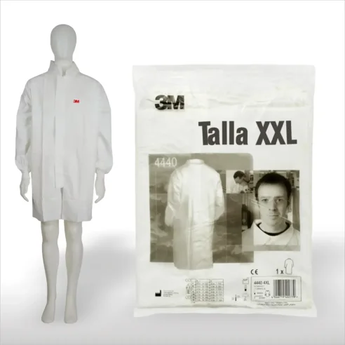 Bata de Laboratorio Desechable 3M 4440 Blanca Talla XXL