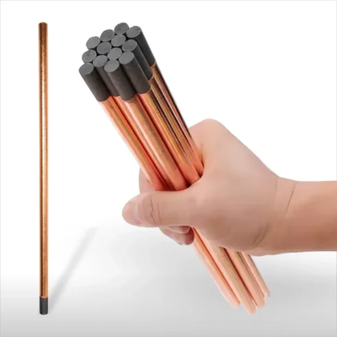Electrodo de Carbón 10x300mm (5 unidades) Varilla Arco Carbono Spoter