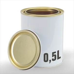 Envase Metálico Bote de Pintura con Tapa 0,5L
