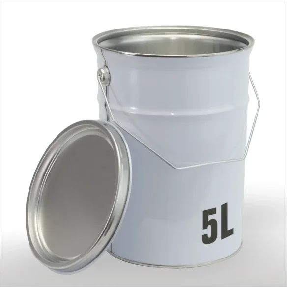 Envase Metálico Bote de Pintura con Tapa 5L