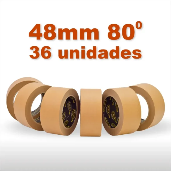 Caja de Cintas de Enmascarar M.A.P.S.A. CAR Marrón 48mm 36 Rollos 80 Grados