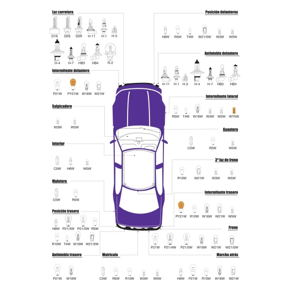 Lámpara Plafonier 12V 15W Matrícula T15W SV8,5 15x41mm Lámpara Plafonier 12V 15W Matrícula T15W SV8,5 15x41mm