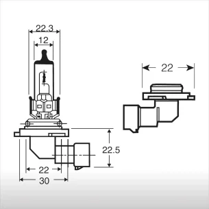 Lámpara Halógena 12V 51W Faro HB4 P22T 9006 2