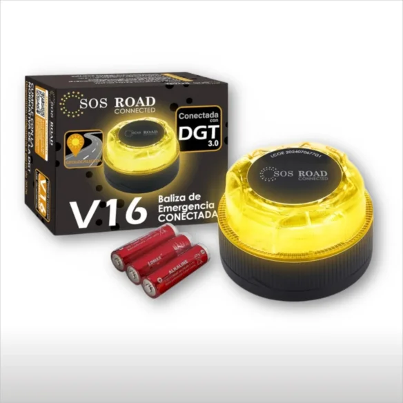 Luz de Emergencia con Geolocalización SOS ROAD Baliza Homologada DGT