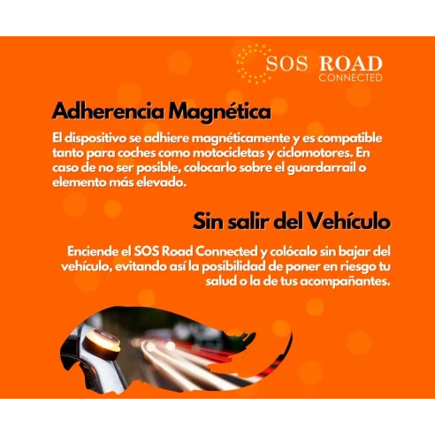 Luz de Emergencia con Geolocalización SOS ROAD Baliza Homologada DGT