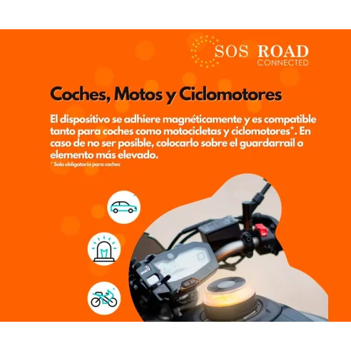 Luz de Emergencia con Geolocalización SOS ROAD Baliza Homologada DGT