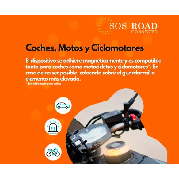 Luz de Emergencia con Geolocalización SOS ROAD Baliza Homologada DGT