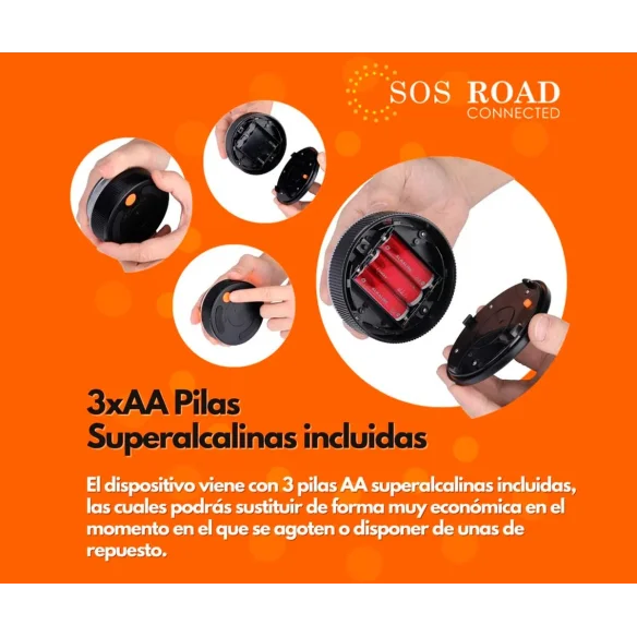 Luz de Emergencia con Geolocalización SOS ROAD Baliza Homologada DGT