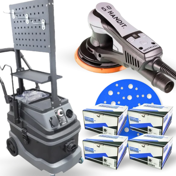 Promoción Aspiradora Móvil con Soporte y Lijadora Handit más Disos Cerámicos