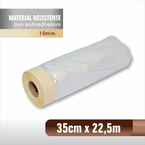 Rollo Film Protector Estático con Cinta Adhesiva 35cm