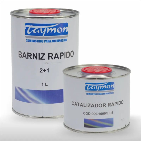 Kit Barniz TAYMON Rápido 1L con Catalizador Rápido 0