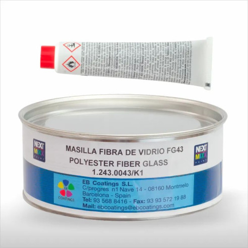 Masilla Fibra de Vidrio EB COATINGS FG43 1Kg 1.243.0043