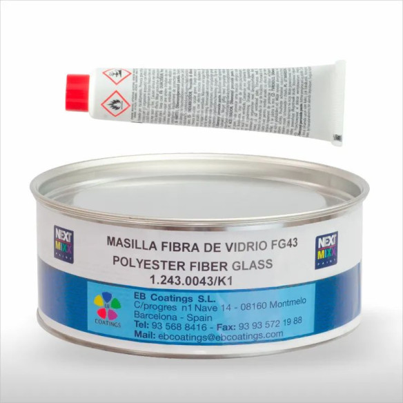 Masilla Fibra de Vidrio EB COATINGS FG43 1Kg 1.243.0043 Masilla Fibra de Vidrio EB COATINGS FG43 1Kg 1.243.0043