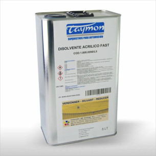 Disolvente Acrílico Rápido 5L TAYMON Envase de Metal