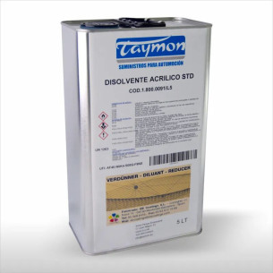 Disolvente Acrílico Medio 5L TAYMON Envase de Metal