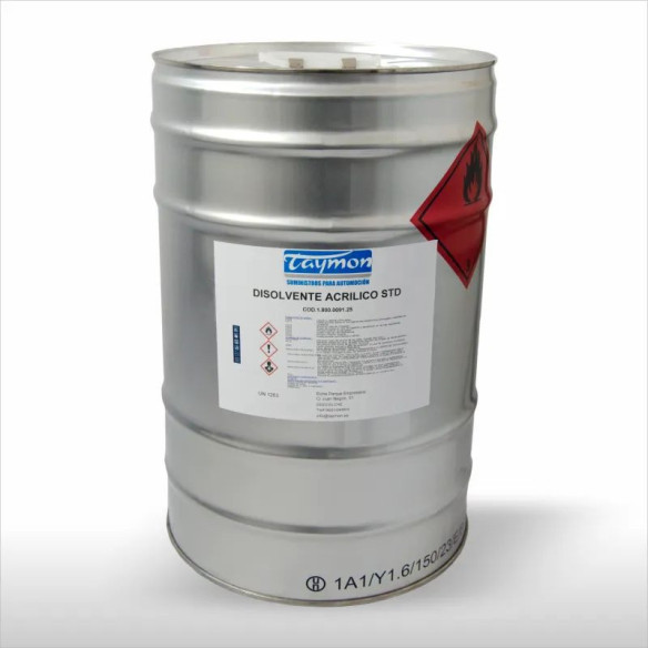 Disolvente Acrílico Medio 25L TAYMON Envase de Metal Disolvente Acrílico Medio 25L TAYMON Envase de Metal