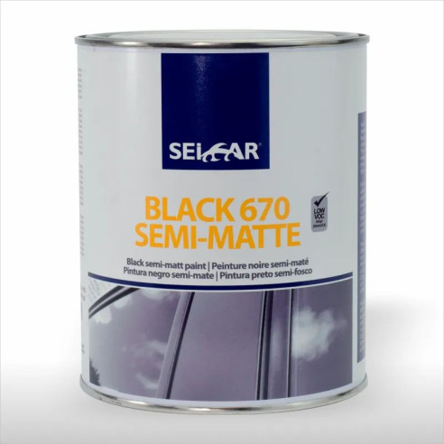 Pintura SEICAR BLACK 670 Semi-Mate Negro 750ml PTX670B
