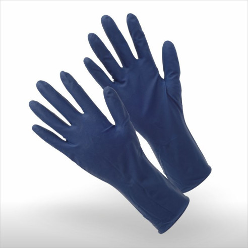 Guantes Desechables de Nitrilo Azul sin Polvo para Examen Amadex L (100 unidades)