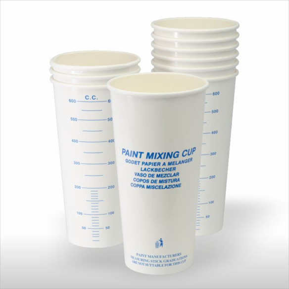 Vaso Calibrado De Papel Desechable para Mezclas 600ml (50 unidades)