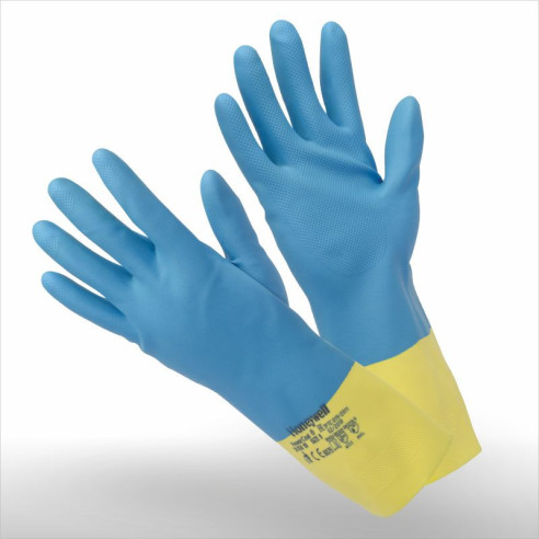 Guantes de Latex / Neopreno PowerCoat 950-10 Protección Química Bicolor (2 unidades)