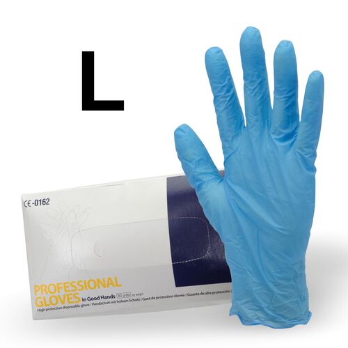 Guantes de Latex SEICAR Azules Talla L (50 unidades) Alta Protección 