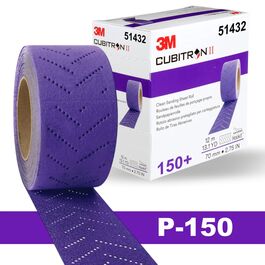 Rollo de Lija 3M P-150 70mm x 12m Cubitron II Hookit 737U