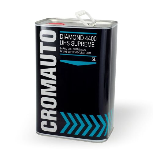 Kit Barniz acrílico CROMAUTO DIAMOND 4400 2K UHS Supreme 5L con Catalizador Lento CRH40