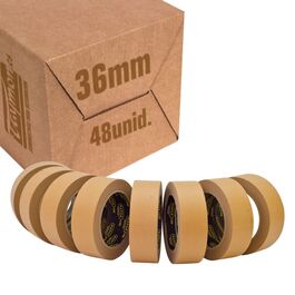 Caja de Cintas de Enmascarar Marrón 36mm (48 unidades) 80 Grados 