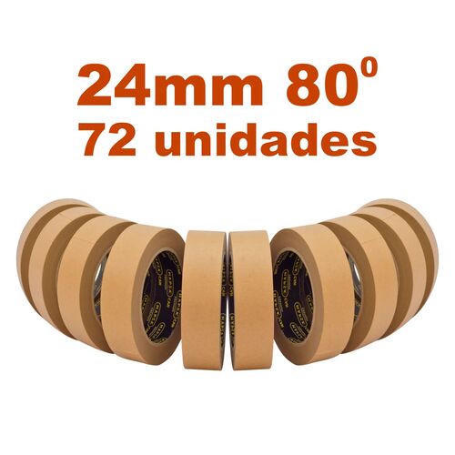 Caja de Cintas de Enmascarar Marrón 24mm (72 unidades) 80 Grados