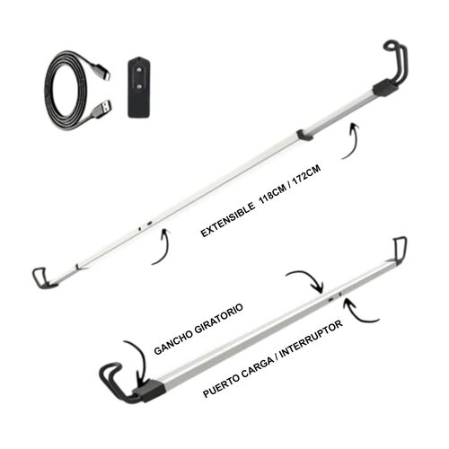 Lámpara de Capot Extensible a Batería 5000LM