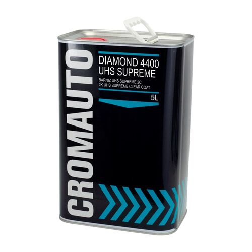 Kit Barniz acrílico CROMAUTO DIAMOND 4400 2K UHS Supreme 5L con Catalizador Lento CRH40